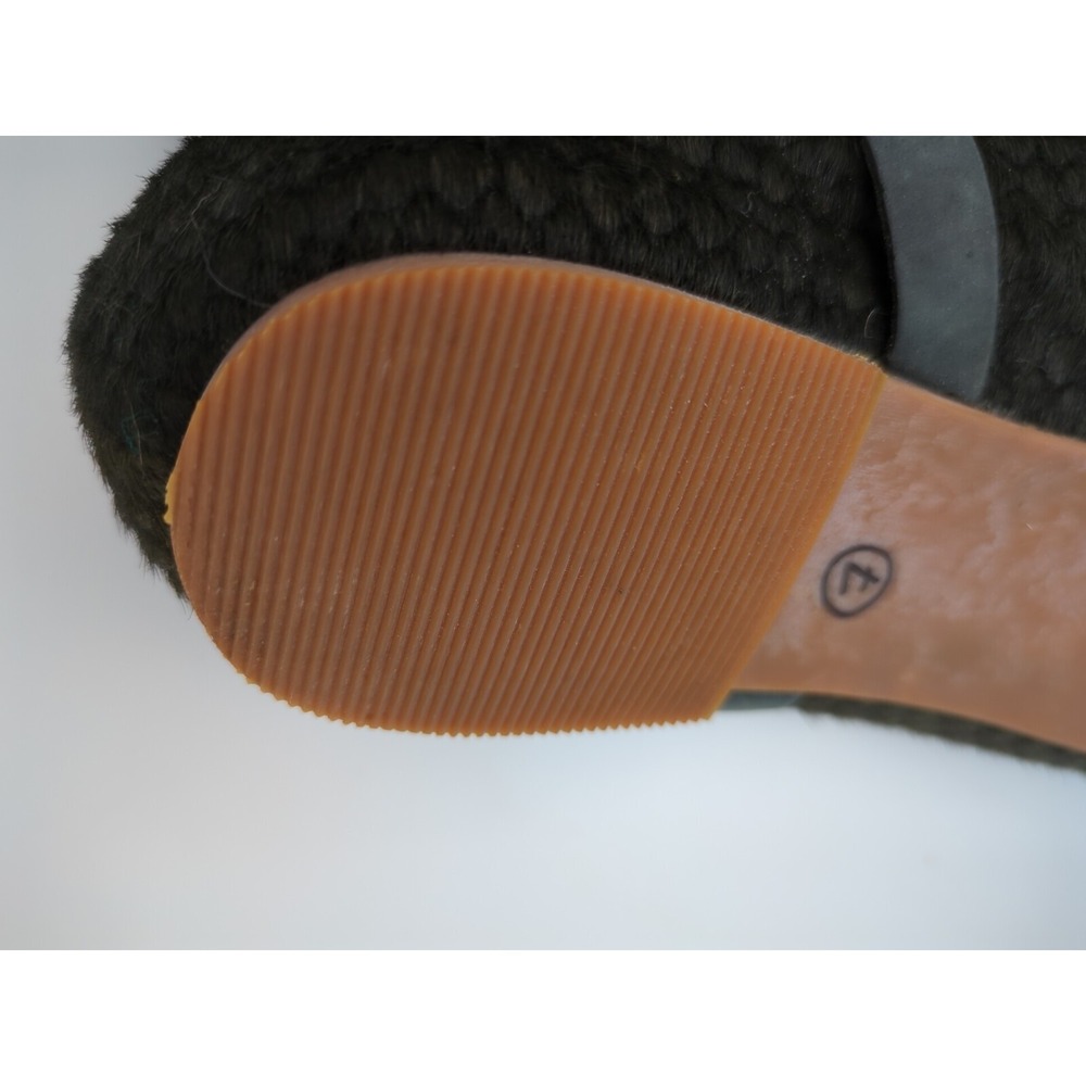 Anthropologie Matt Bernson Calf Hair Flats Womens 7.5 Black Textured Geometric - Picture 16 of 16
